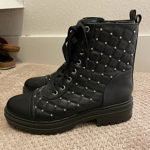 Women’s Black Combat Boots - Picture 2 of 9